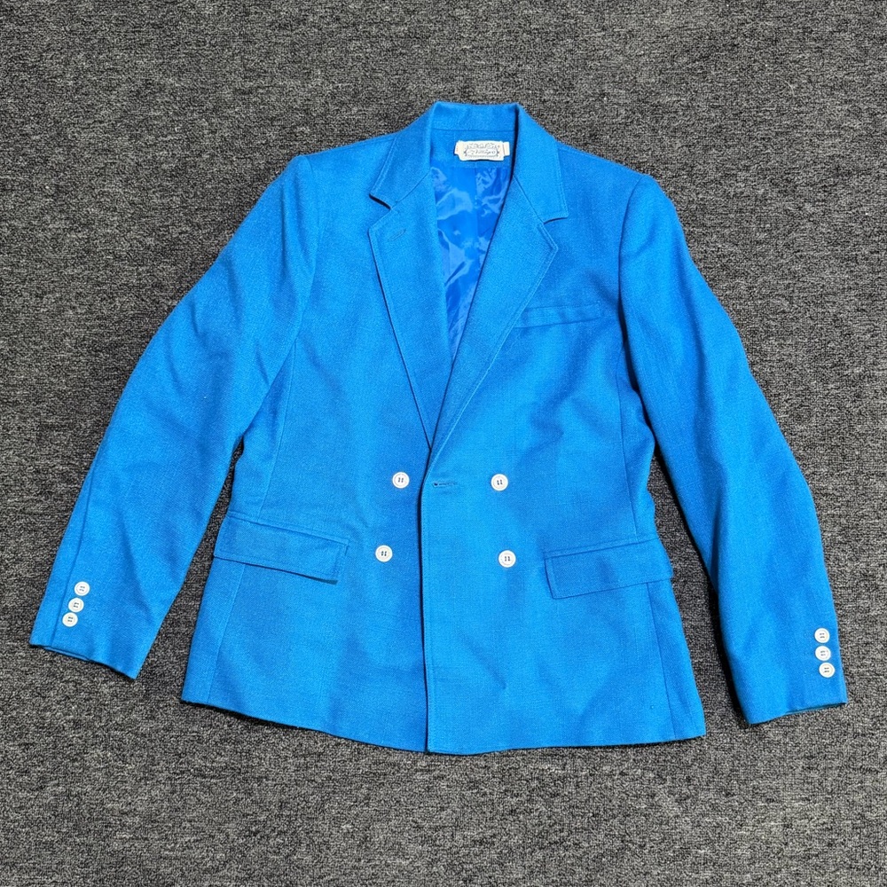 The Villager Vintage Bright Blue Blazer in Women's size 10